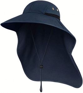 Upf50+ Sun Men <b>Women</b> With Neck Flap Wide Brim Uv Protection Fishing Hat for Hiking Beach Gardening Promotional Gift - Product Image 1