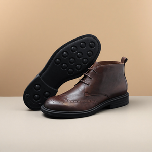 Style coréen haut rétro britannique pour Martin bottes bottes <span class=keywords><strong>Chukka</strong></span> à la mode pour hommes hauteur augmentant intérieur transfrontalier transfrontalier - Product Image 1