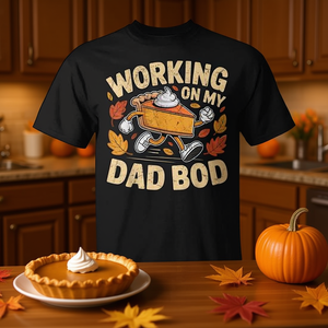 T-shirt Working On My Dad Bod pour homme, t-shirt drôle pour les fêtes de Thanksgiving - Product Image 3