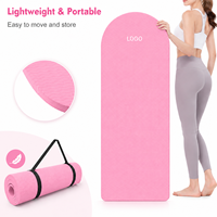 Tapis de yoga demi-rond en TPE, tapis de yoga antidérapant pour l'entraînement de l'équilibre, les étirements et la remise en forme