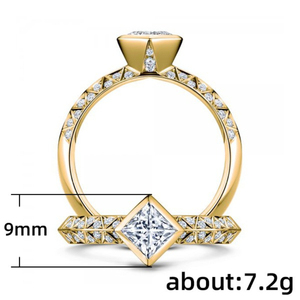 Set di Anelli di Lusso con Zirconi per Donne, Elegante Stile da Ufficio, Gioielli alla Moda - Product Image 5
