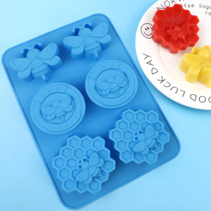 Ong tổ ong thực phẩm cấp <span class=keywords><strong>Silicone</strong></span> khuôn cho bánh ngọt tự làm Baking hương liệu & tinh dầu xà phòng sử dụng nhà - Product Image 1