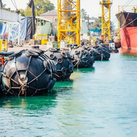 Défenseur pneumatique en caoutchouc marin certifié ISO 17357 Yokohama pour la protection des quais portuaires et les opérations STS de stationnement de navires flottants