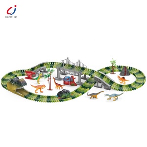 Juego de Pista de Carreras de Dinosaurios Flexible de 183 Piezas para Armar, Juguete Creativo de Dinosaurios Flexibles para Niños - Product Image 2