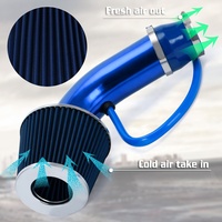 Filtre à Air universel 3 "76mm et tuyau d'admission d'air froid Kit de Tube d'induction Turbo avec cône de filtre à Air PQY-AIT28 + IMK14