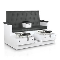 Télécommande salon de manucure pied spa machine double pédicure chaises pédicure spa chaise avec pompe de vidange