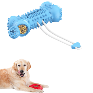 Juguete Masticable para Perros con Forma de Hueso, Cepillo de Dientes de TPR, Palillo de Limpieza Dental con Soporte para Golosinas para Perros Pequeños, Medianos y Grandes - Product Image 1