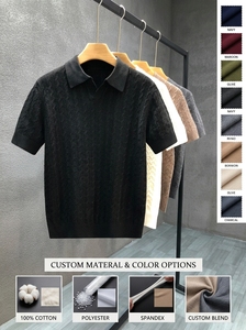 Nuovo Maglione <span class=keywords><strong>a</strong></span> Maniche Corte in Maglia Traspirante <span class=keywords><strong>con</strong></span> Colletto, Pullover Casual, Maglione Business, <span class=keywords><strong>Felpa</strong></span> Casual, <span class=keywords><strong>Polo</strong></span> in Maglia - Product Image 2