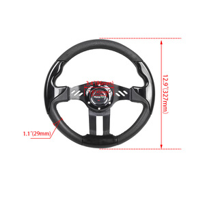 RAS Racing Steering <b>Wheel</b> 13 Inch PU Material 3 <b>Spokes</b> For Car Performance - Product Image 4