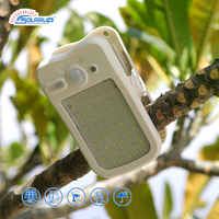 Lampu Sorot LED Tenaga Surya Solarup Terintegrasi dengan Penjepit, Tahan Air IP65, Cocok untuk Berkemah, All-in-One