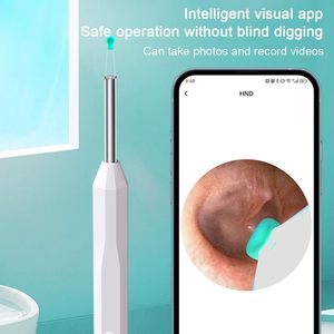 Outil de Nettoyage de Cérumen Sans Fil avec Caméra Kit d'Extraction de Cire d'Oreille 1296P HD Otoscope Auriculaire Grand Angle avec Lumière - Product Image 4