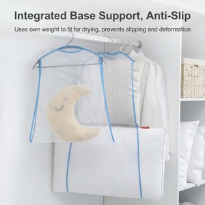 Sac de séchage suspendu en filet respirant anti-chute avec fermeture éclair pour oreillers, coussins, jouets en peluche et séchage au soleil sur balcon - Product Image 4