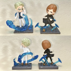 Six figurines Qversion Jujutsu Kaisen de Gojo <span class=keywords><strong>Satoru</strong></span> en forme de combat, figurines d'anime japonaises de collection, ornements de bureau - Product Image 2