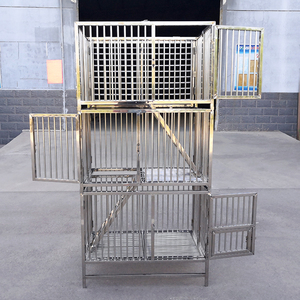 3 capas hogar mascota hábitat gato Villa casas jaula Metal grande Acero inoxidable gato jaula Animal sostenible botón 2 uds - Product Image 4