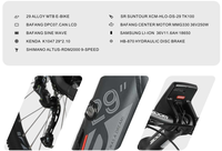 JOYKIE elektro fahrrad-Bicicleta de Montaña eléctrica de 29 pulgadas, 250W, tracción media, con motor central