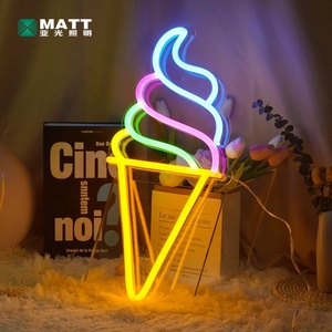 Luz led de neón para helados, señal de negocios para tienda, ventana, decoración, envío directo, fábrica mate - Product Image 2