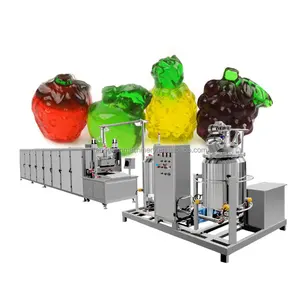 Automatic Sweets Candy Equipment Gelatin Fudge Soft Bear Jelly Candy Machine Production Line Gummy Candy Making Machine