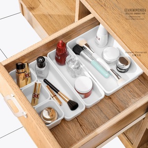 <b>Drawer</b> Organizer Set With <b>Plastic</b> Dividers Rectangle Stackable Grids For Desktop <b>Storage</b> Multifunctional 1008 - Product Image 2