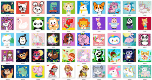 PL ภาพวาดตกแต่งบ้านแบบไร้ขอบสำหรับเด็ก,ภาพตกแต่งบ้านตกแต่งด้วยภาพตัดปะเพชร3d ภาพการ์ตูน - Product Image 5