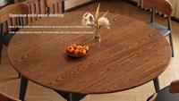 Ensemble table et chaises de salle à manger vintage en bois massif pour petits appartements, table extensible et pliable moderne et simple pour la maison