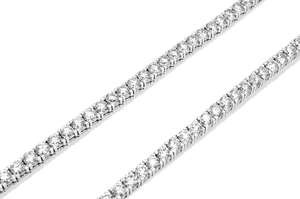 Premium 14K White Gold Tennis Chain 2.5mm Lab Grown CVD Diamond IGI Certified Hip Hop Style Jewelry Gift <b>Necklace</b> India - Product Image 4