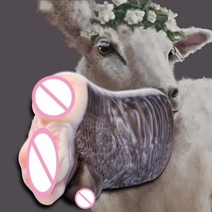 New Design Goat-Themed Double Hole <b>Masturbator</b> Fantasy Animal Style Cup for Male Pleasure - Product Image 1