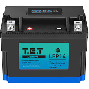 Batería de Motocicleta LFP14 LiFePO4 12.8V 8Ah 400CCA, Pantalla Digital, BMS, Reemplazo Directo para YTX9-BS/YTX12-BS - Product Image 1
