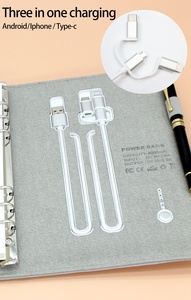 Tùy Chỉnh Sang Trọng Cá Nhân Da Cứng Bìa Không Dây Sạc Điện Thoại A5 Máy Tính Xách Tay Nhật Ký Giấy Chất Kết Dính Máy Tính Xách Tay Refill Với Logo - Product Image 2