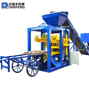 QTJ4-24 Interlocking cement brick manufacturing machine reit qt4 concrete block making machine sale in ethiopia