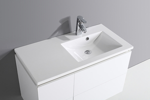 <span class=keywords><strong>Mobile</strong></span> da <span class=keywords><strong>bagno</strong></span> a parete bianco puro con quattro <span class=keywords><strong>cassetti</strong></span>, lavabo Offset e porta apribile personalizzabile e classico Best-seller - Product Image 3