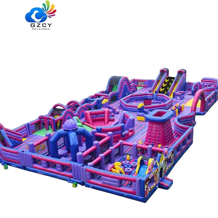 GZCY Custom Commercial Game Children Playground Air Filled Jeux Gonflable Outdoor Dry Indoor Inflatable Slides