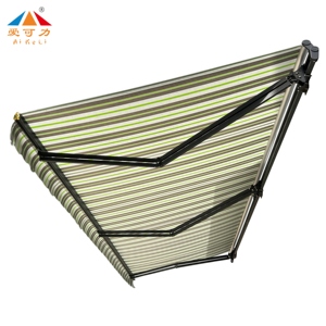 Tùy Chỉnh Khung Nhôm Gấp Kính Thiên Văn Điện Đôi Cong Cánh Tay Mái Hiên Cho Sân Ngoài Trời Biệt Thự Tự Động Rút Rút - Product Image 2