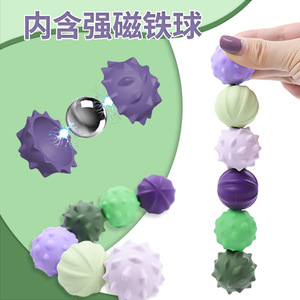 Balle de décompression magnétique sensorielle en silicone, jouet anti-stress pour enfants et adolescents de 8 à 13 ans, unisexe - Product Image 3