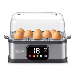หม้อต้มไข่ RAF 300W สำหรับไข่ได้ถึง 8 ฟอง พร้อมหน้าจอดิจิตอล ใช้งานง่าย ป้องกันความร้อนเกิน ใช้ในบ้าน หม้อต้มไข่ RAF สำหรับใช้ในบ้าน วัสดุพลาสติก เช่น ตัวอย่างเช่น - Product Image 1
