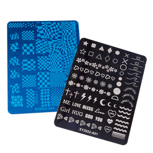 Nuevas 14 Placas de Estampado de Uñas con Diseños de Arte, Rosas, Flores, Mariposas, Calaveras y Totems, Placas Grandes de Metal para Estampado de Uñas - Product Image 5