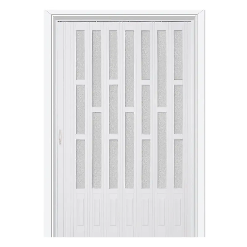 Porte pliante en polycarbonate accordéon PVC Design graphique transparent OEM Portes extérieures modernes en bois plastique PVC PVC composite 3 ans