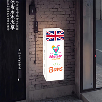 Boîte lumineuse publicitaire LED transparente en plastique, IP65 étanche, RGB, télécommande sans fil