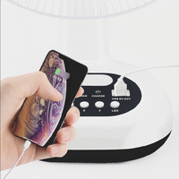 Ventilateur électrique solaire rechargeable Flashfish Summer, 16 pouces, oscillant, avec panneau solaire et batterie