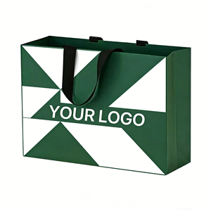 Sacchetti di Carta Personalizzati Verdi a Prezzo di Fabbrica con Logo, Borse per lo Shopping, Imballaggio in Cartone per Abbigliamento, Sacchetti Regalo in Carta Kraft - Product Image 2