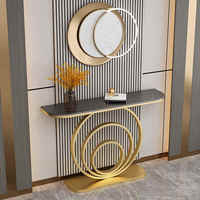 Console d'entrée moderne de luxe avec plateau en marbre pour salons, hôtels, rangement