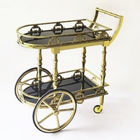 Chariot à vin et bar pliable pour hôtel, en acier inoxydable, moderne, mobile, pour salle à manger, cuisine, chariot à thé