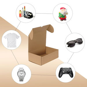 사용자 정의 로고 인쇄 플랫 팩 종이 포장 상자 골판지 골판지 다이 컷 접는 크래프트 우편물 배송 우편 상자 - Product Image 3