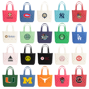 Bolsa de Playa de EVA de Color Sólido con Logotipo Personalizado, a la Moda, para Mujer, Impermeable, Ligera, Duradera, de Gran Capacidad y Boca Ancha - Product Image 5