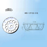Réflecteur à 13 LED en aluminium CNC avec surface lisse PVD haute brillance pour phares LED de moto, usine OEM ODM