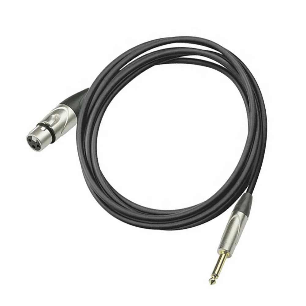Factory Direct 3-pin Xlr Male To 6.35mm Mono Stereo Microphone Cable Xlr to Guitar Jack Xlr Microphone Cable