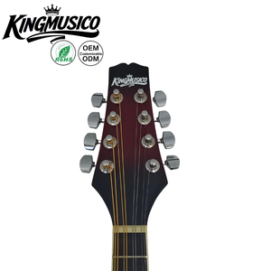 <span class=keywords><strong>Mandoline</strong></span> Électro-Acoustique 8 Cordes Style <span class=keywords><strong>V</strong></span> en Bois de Sapeli Massif avec Trou F et Micro TV, Instrument de Musique, Logo Personnalisé OEM - Product Image 4