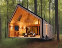 Maisons Triangulaires Extérieures - Maisons Modulaires Préfabriquées pour Attractions Touristiques, Vente Directe Usine