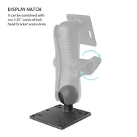 Support VESA robuste à fixation rapide pour écran LCD unique avec boule de 2,25 pouces et adaptateur de montage VESA 100x100mm pour HP