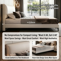 Meubles de chambre à coucher en bois de luxe moderne, lits rembourrés, cadre de lit double super king size avec tiroirs, design 2026