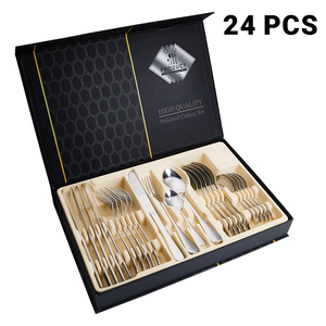 Ensemble de couverts classiques en acier inoxydable 304 pour la maison, le restaurant, cadeau, ensemble de couverts en argent, passe au lave-vaisselle - Product Image 1